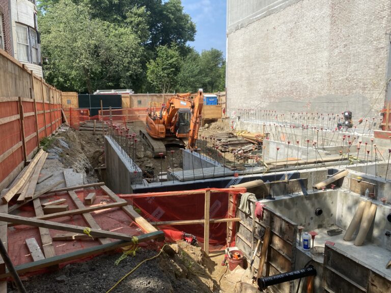 2. Excavation and the construction of the building’s foundation